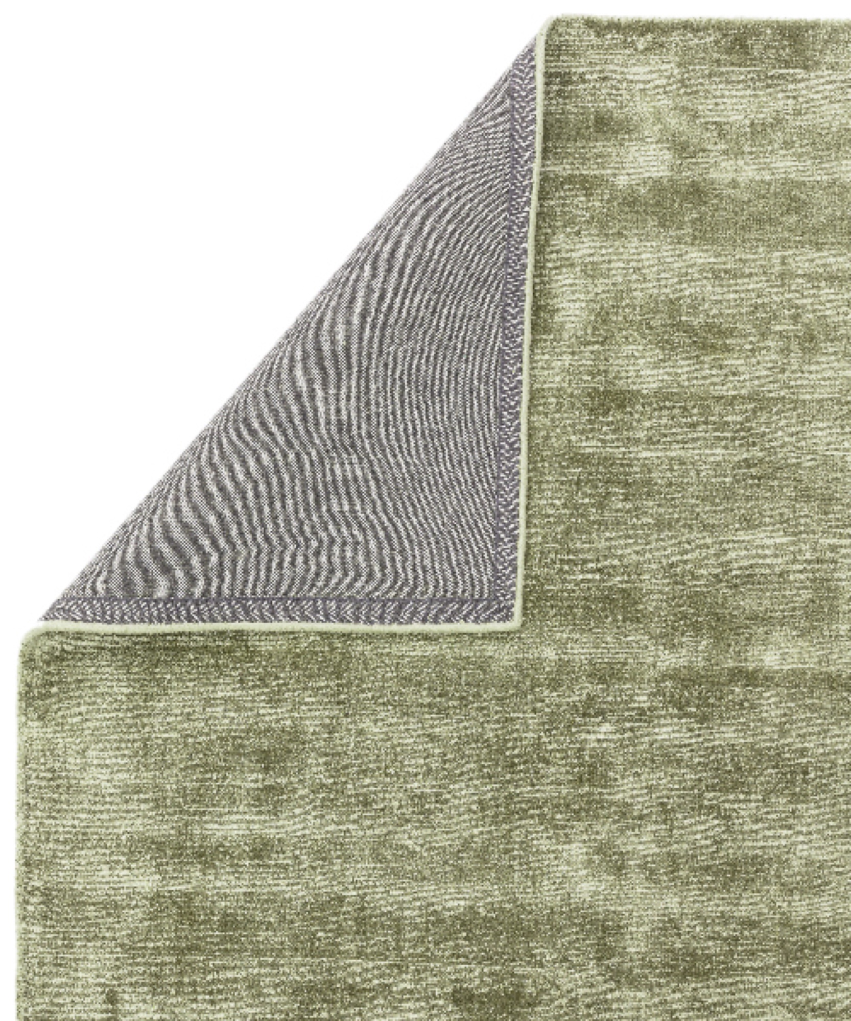 Tapete verde dobrado com detalhe